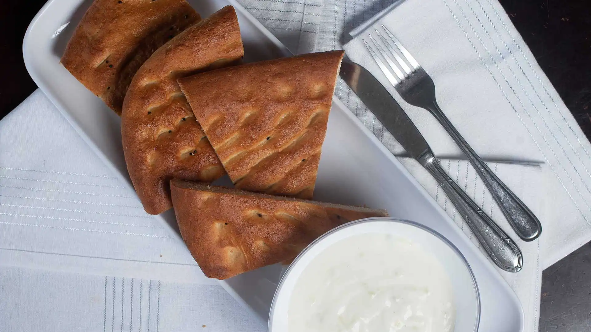 Khayar Mast at Afghan Chopan Kebab Edmonton - traditional Afghan cucumber yogurt salad